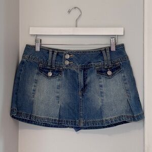 Garage denim mini skort